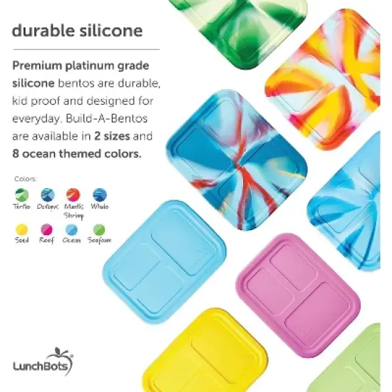 LunchBots Large Silicone Build-a-Bento Box image {3}