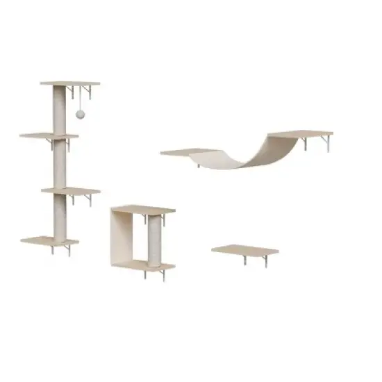 Gulches Pet Tower Collection: Versatile Cat Trees & Climbing Towers with Adjustable Heights, Hammocks, and Scratching Posts image {18}
