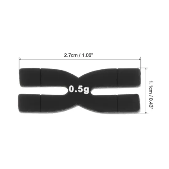 Unique Bargains Silicone Adjustable Vibration Dampeners H Badminton Racket Weight Balance Strip 0.5g 3 Pcs image {1}