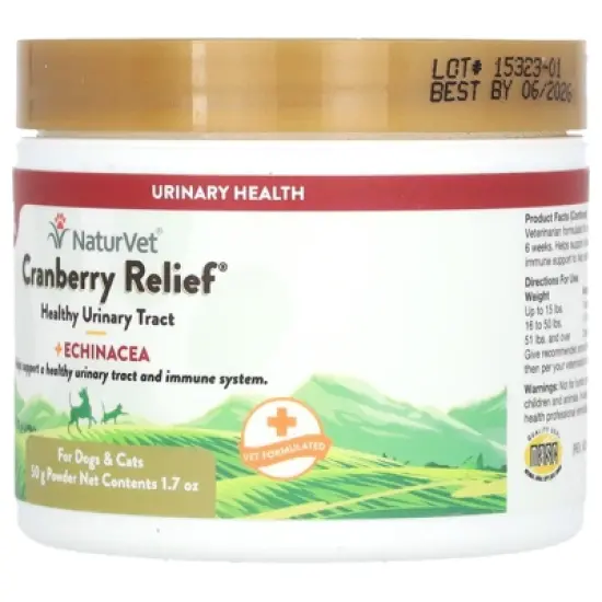 NaturVet Cranberry Relief, Plus Echinacea, For Dogs & Cats, 1.7 oz (50 g) image {3}