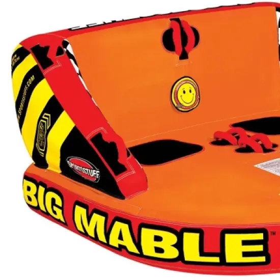 SportsStuff Inflatable Big Mable Sitting Double Rider Towable Boat and Lake Tube with Multiple Grab Handles, Knuckle Guards, and Speed Safety Valve image {1}