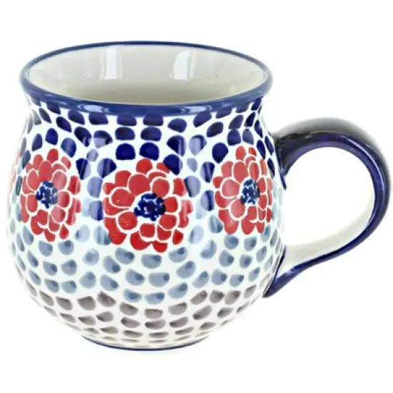 Blue Rose Polish Pottery K090  Manufaktura Bubble Mug image {16}
