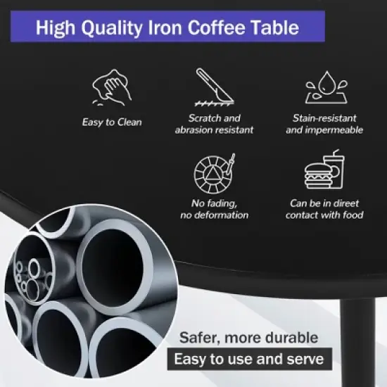 Chery Life Patio Half- Moon Curved Sofa Set with Coffee Table for 6 People, With Seats and Backrest Cushions for Garden image {6}