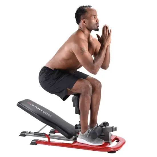 Stamina | X 4 in 1 Strength Training Station w/ Smart Workout App, No Subscription Required -  for Assisted Squats, Sit Ups, Push Ups, Back Extensions image {8}