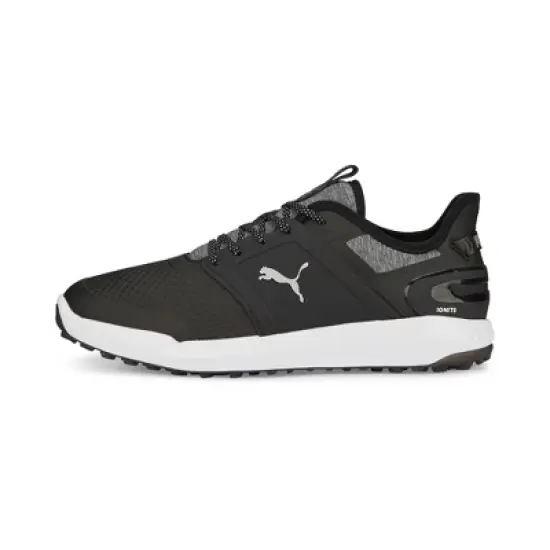 Puma Men's Ignite Elevate Wide Spikeless Golf Shoes - Black/Silver image {1}
