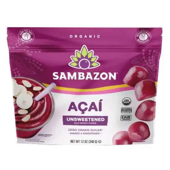 Sambazon Frozen Unsweetened Acai Berry Globes - 12oz image {4}