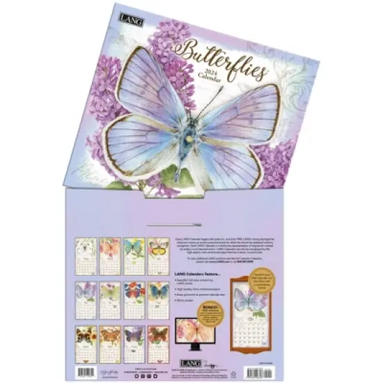 Lang 2024 Wall Calendar 24"x12" Butterflies image {3}