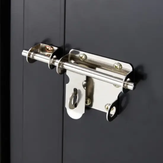 Outdoor Storage Shed, 3 x 3 FT Metal Steel Garden Shed with Single Lockable Door, Small Shed Outdoor Steel Utility Tool Shed for Backyard Garden Lawn image {12}