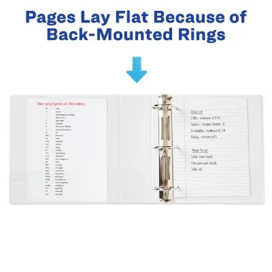 Avery Durable Clear View 3 Ring Binders, 4 Inch Binder Rings, 2 Black Binders (09204) image {5}