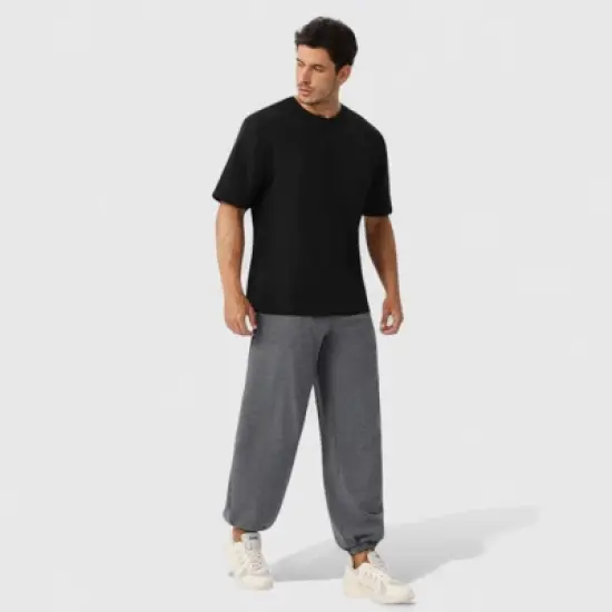 Anna-Kaci Active Men's Oversized Fit Short Sleeve T-Shirt with Drop Shoulders and Relaxed Silhouette for Everyday Style image {5}