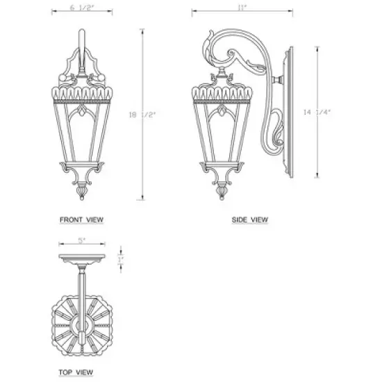 C Cattleya 1-Light Matte Black Die-cast Aluminum Outdoor Wall Lantern Sconce with Clear Tempered Glass image {6}