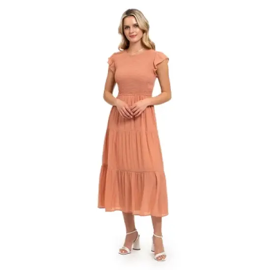 August Sky Women`s Smocked Tiered Dress image {13}