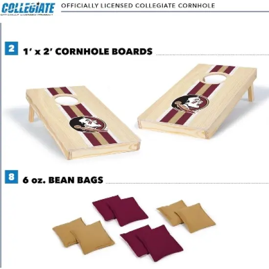 NCAA Florida State Seminoles 1'x2' Wood Cornhole Set image {1}
