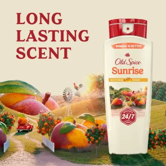 Old Spice Body Wash for Men - Sunrise - Peach & Mandarin Peel Scented - 18 fl oz image {6}