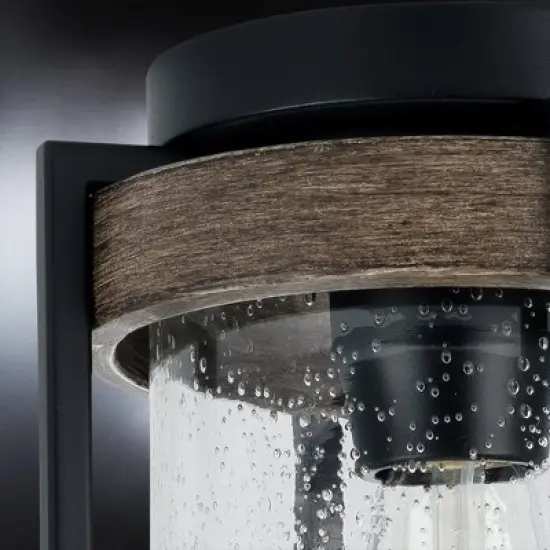 Urban Ambiance Luxury Farmhouse Outdoor Ceiling Light 8''H x 7.375''W,  Midnight Black Finish,  Newark Collection, UHP1352 image {4}