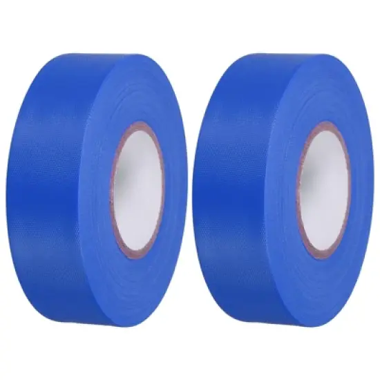 Unique Bargains PVC Non-Adhesive Flagging Tapes for Trail Outdoor 2 Pcs Blue 1" x 147 ft image {5}