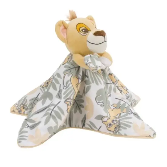 Disney Lion King Simba Jungle Leaves Lovey Security Reversible Blanket image {1}