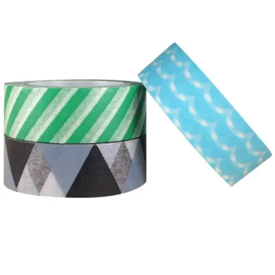Wrapables Islet Oasis Japanese Washi Masking Tape (Set of 3) image {2}