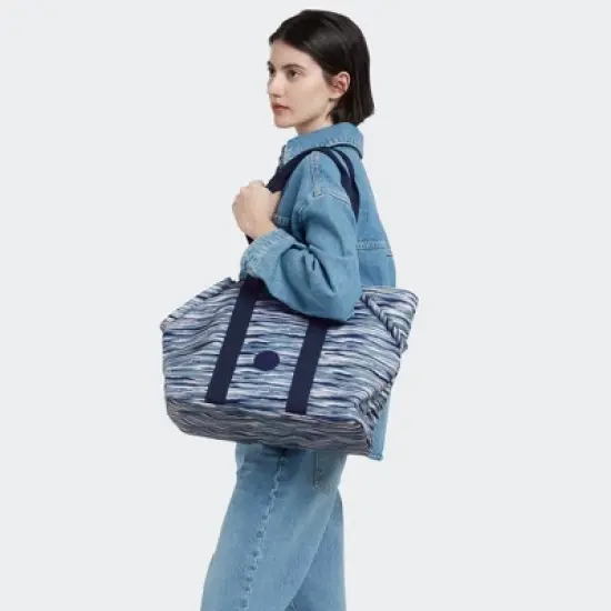 Kipling Art M Pet Tote Bag Brushed Stripes image {5}