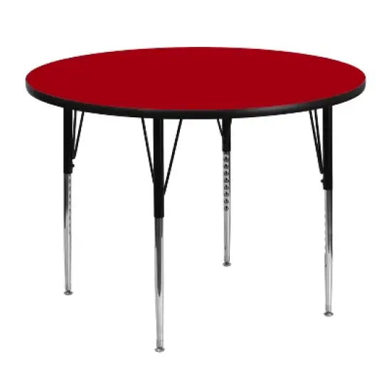 Flash Furniture 48'' Round Thermal Laminate Activity Table - Standard Height Adjustable Legs image {8}