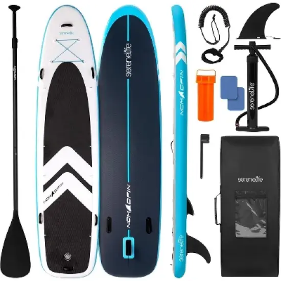 Inflatable Stand-Up Paddleboard for Adventure with Non-Slip Surface, 2 Adults + 1 Child Capacity, Easy to Inflate image {1}