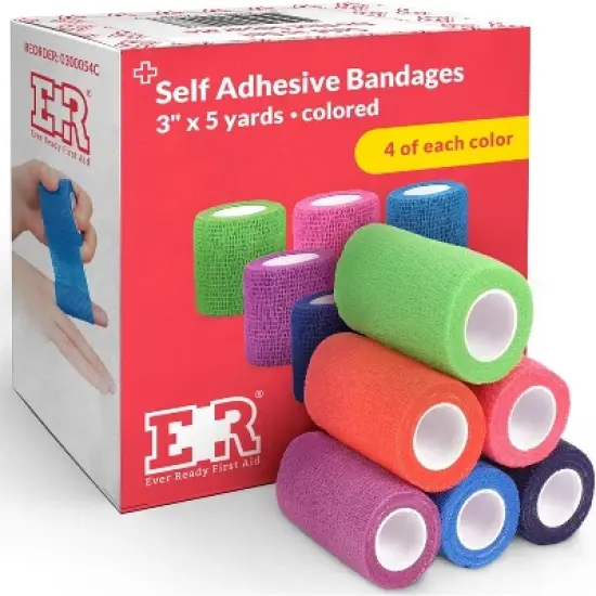 Self-Adherent Bandages, 3" x 5 Yards &ndash; Rainbow Colors image {8}