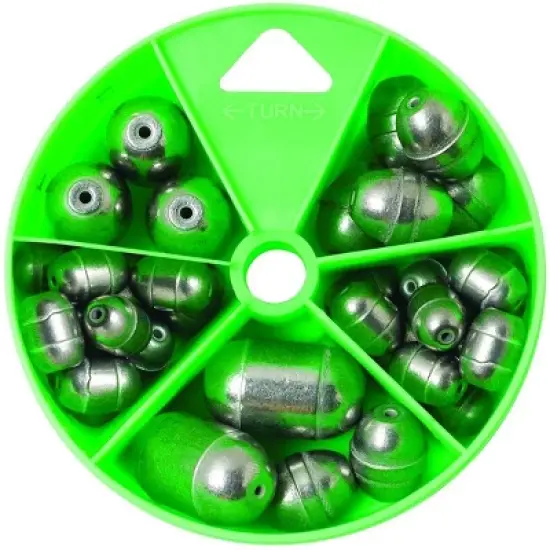 Eagle Claw Steel and Tin Egg Sinkers and Removable Split-Shots Dial Pack image {1}