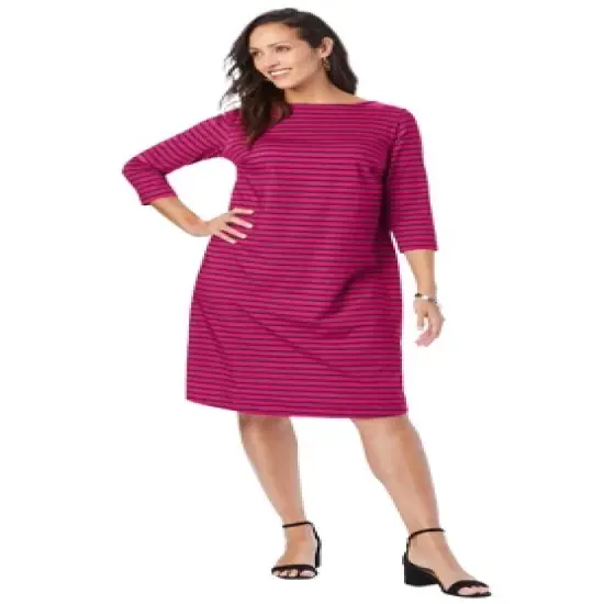 Jessica London Women&rsquo;s Plus Size Boatneck Shift Dress image {4}