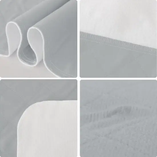 Biloban- 2 Pack Changing Pads, Underpad Washable, Incontinence Bed Pads，Gray 34&ldquo;x36&rdquo; image {6}
