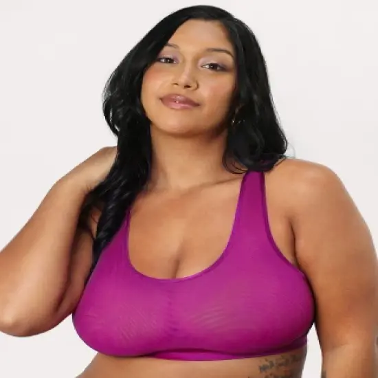 Curvy Couture women's Sheer Mesh Bralette image {8}