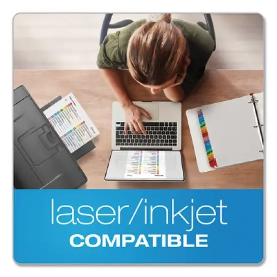 Cardinal OneStep Printable Table of Contents and Dividers - Double Column, 52-Tab, 1 to 52, 11 x 8.5, White, 1 Set image {3}