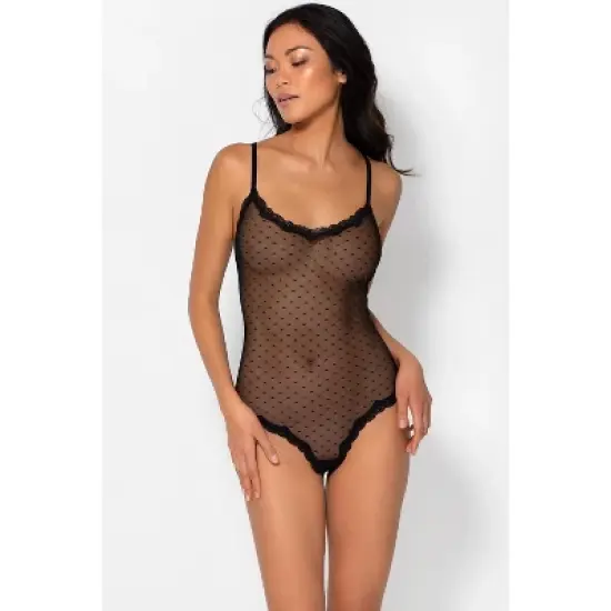 Smart & Sexy Women's Sheer Lace & Mesh Bodysuit image {9}