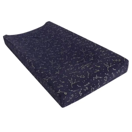 Hudson Baby Changing Pad Cover, Navy Constellation, One Size image {2}