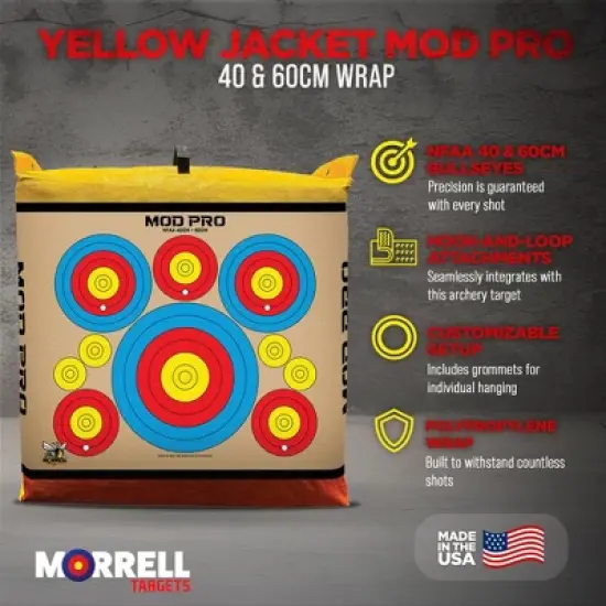 Morrell Jacket MOD Pro Series-NFAA Polypropylene Wrap for MOD Pro Target with Precision Bullseyes Ranging From 40-60 cm, 2 Pack, Tan image {3}