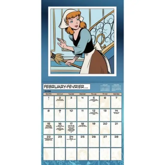 Disney 2026 Princess Bilingual French 12"x12" Wall Calendar image {2}