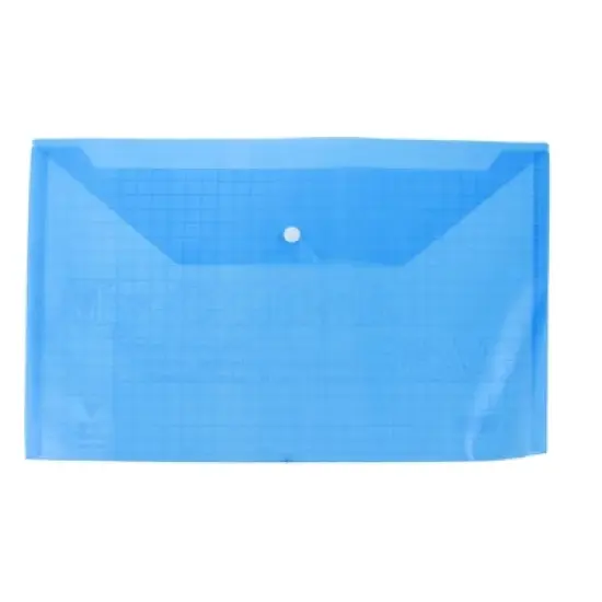 Unique Bargains Office Plastic Paper File Holder A4 Clear Blue 1 Pc image {4}