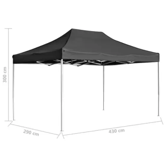 vidaXL Party Tent Anthracite Aluminum alloy, Oxford fabric with PVC coating image {7}