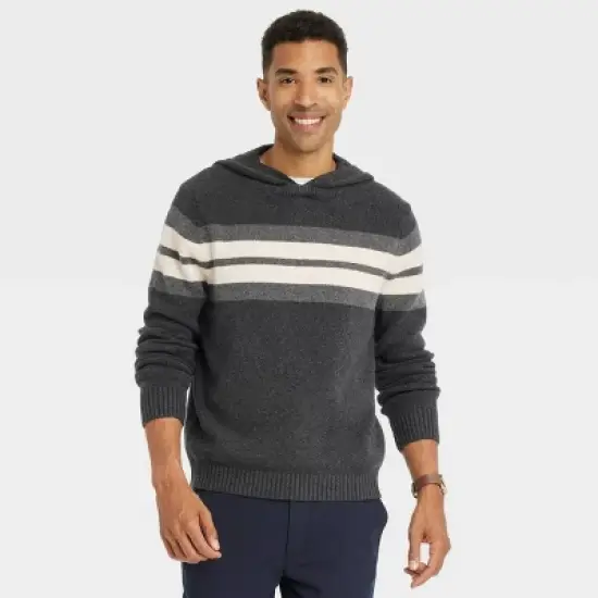 Men's Ribbed Hem Hooded Pullover Sweater - Goodfellow & Co&trade; image {6}