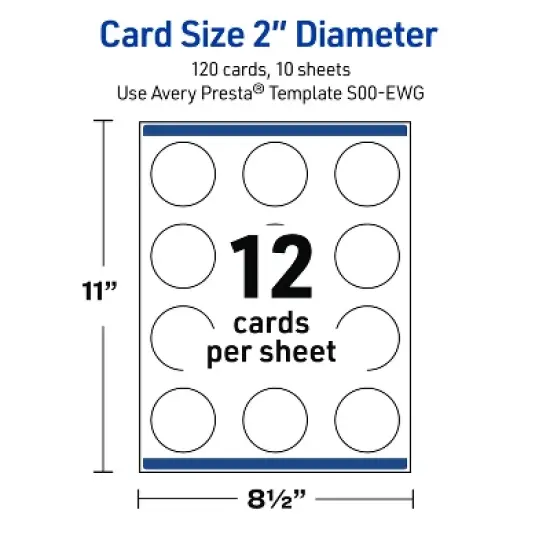 Avery Round Business Cards, Gold Blush Pattern, 2" Diameter image {4}