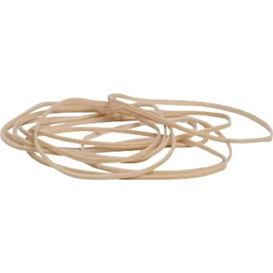 Business Source Rubber Bands Size 19 1 lb./BG 3-1/2"x1/16" Natural Crepe 15737 image {2}