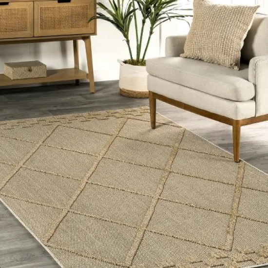 nuLOOM Rhode Raised Lattice Indoor/Outdoor Patio Area Rug image {8}