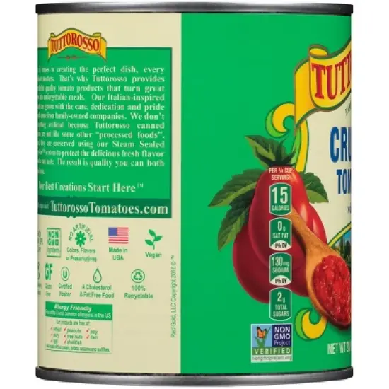 Tuttorosso Crushed Tomatoes with Basil 28oz image {2}