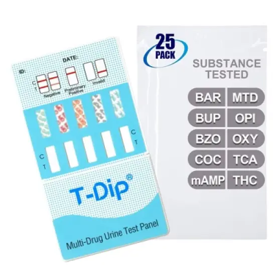 Mintegrity [25pk] 10 Panel Urine Drug Test Card for Home | High Sensitivity Substance Screening Home Detection Urine Dip Card | MT-WDOA-7104 image {5}