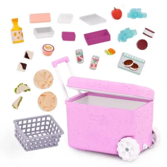 Our Generation Rolling Camping Cooler & Play Food Accessory Set for 18'' Dolls image {5}