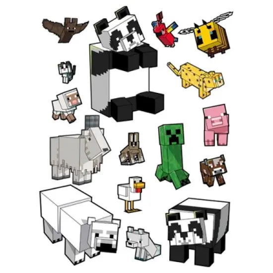 Girl's Minecraft Overworld Mobs T-Shirt image {1}