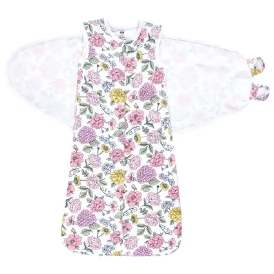 Hudson Baby Infant Girl Convertible Swaddle Sleep Sack, Vintage Blossom image {2}