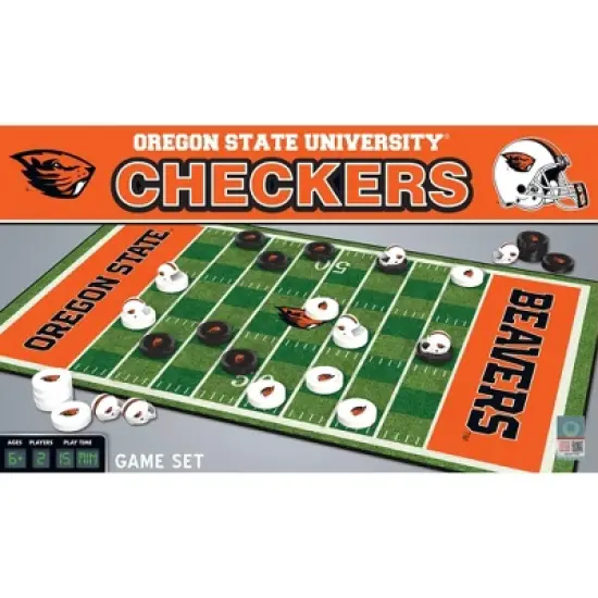 MasterPieces Officially licensed NCAA Oregon State Beavers Checkers Board Game for Families and Kids ages 6 and Up image {1}