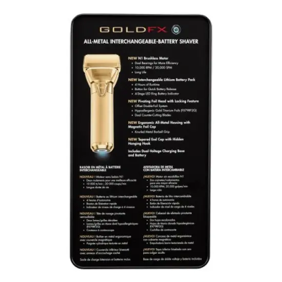 BaBylissPRO FXONE GOLDFX Double-Foil Shaver image {2}