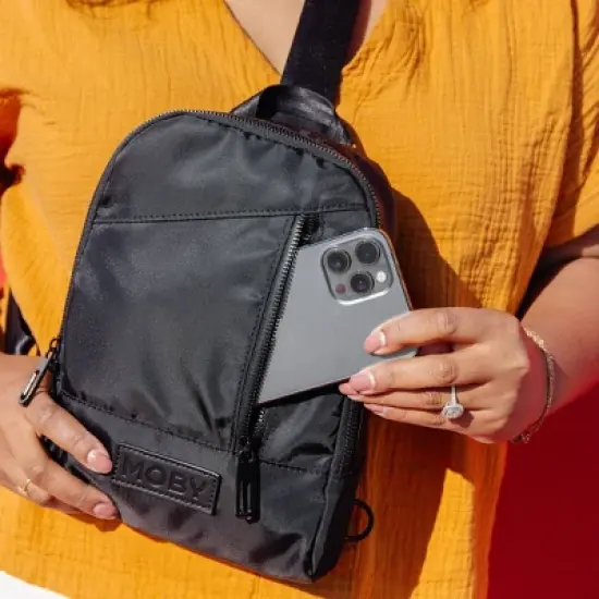 Moby Transit Cross-Body Diaper Bag - Black image {10}