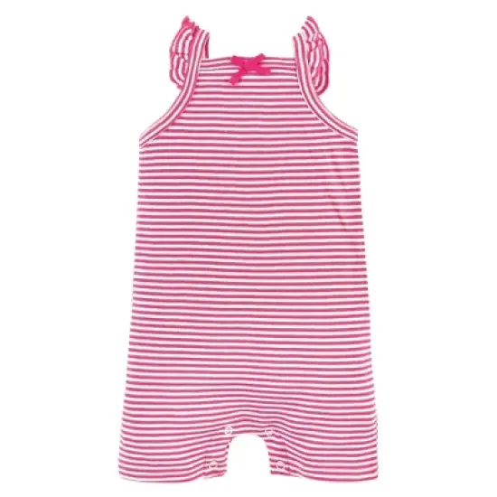 Touched by Nature Baby Girl Organic Cotton Rompers 3pk, Bright Butterflies image {2}